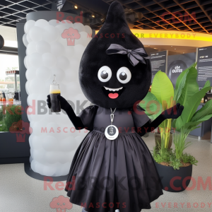Sort løg maskot kostume...