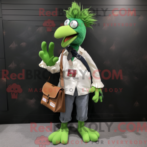 Green Rooster mascot...