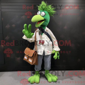 Grønn hane maskot drakt...