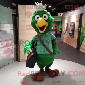 Green Rooster mascot...