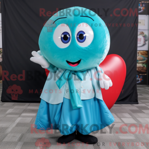 Cyan Heart Maskottchen...