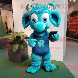 Costume de mascotte de Cyan...