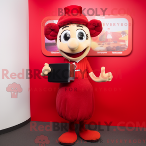 Rød Moussaka maskot kostume...