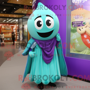 Turkis aubergine maskot...