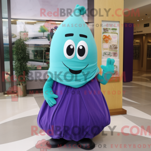 Turkis aubergine maskot...