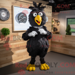 Black Hens mascot costume...