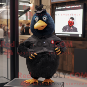 Black Hens mascot costume...