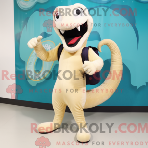Cream Hydra mascot costume...