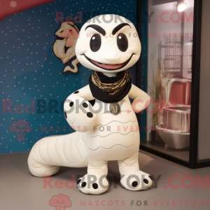 Cream Hydra mascot costume...