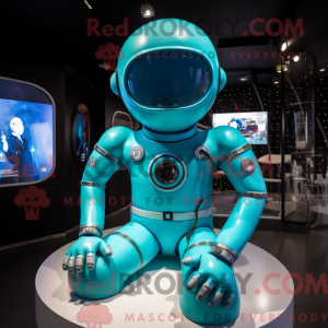 Cyan Astronaut mascot...