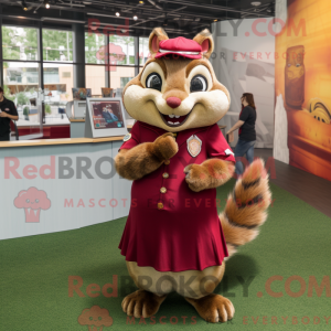 Maroon Chipmunk mascot...