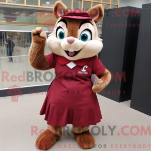 Maroon Chipmunk maskot...