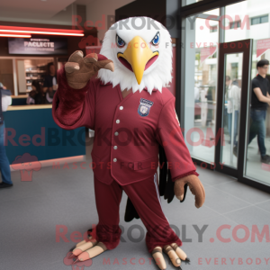 Maroon Bald Eagle mascot...