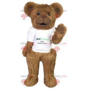 Glimlachende bruine beer mascotte. Bruine beer kostuum -