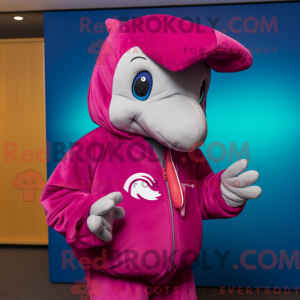 Magenta Dolphin maskot...