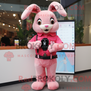 Pink Wild Rabbit mascot...