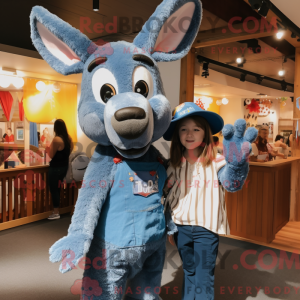 Blue Donkey maskot kostume...