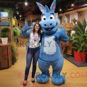 Máscara de burro azul...