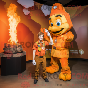 Postava maskota Orange Fire...