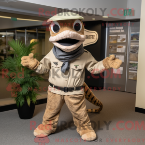 Tan Python mascot costume...