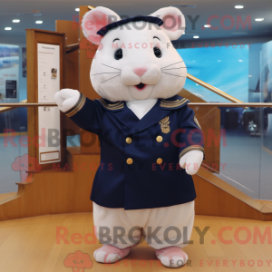 Navy hamster maskot drakt...