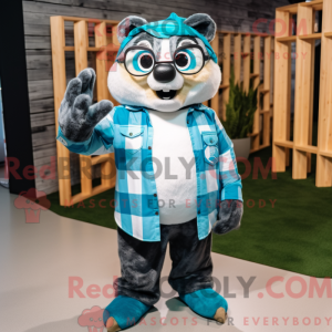Turquoise Badger mascot...