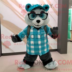Turquoise Badger mascot...