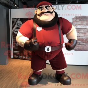 Maroon Strongman maskot...