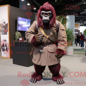 Maroon Gorilla mascot...