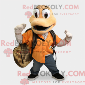 Peach Python mascot costume...