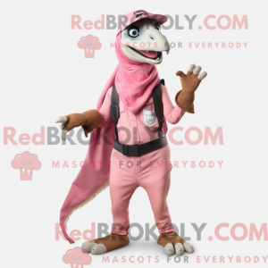 Pink Deinonychus maskot...