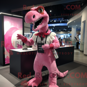 Pink Deinonychus maskot...