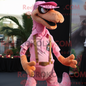Pink Deinonychus maskot...