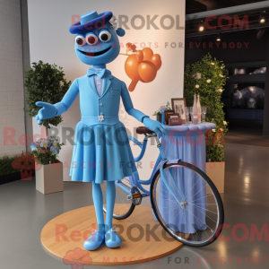 Blue Unicyclist mascot...