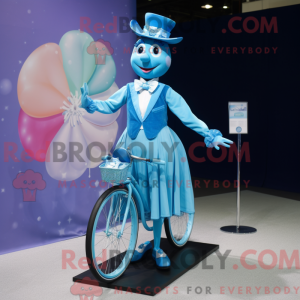 Blå Unicyclist maskot...