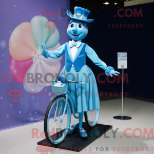 Blue Unicyclist mascot...