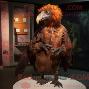 Rust Vulture maskot kostume...