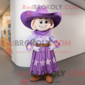 Lavender Cowboy Maskottchen...