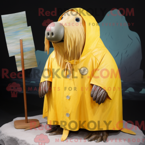 Geel Walrus-mascottekostuum...