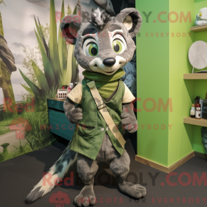 Olive Civet mascot costume...