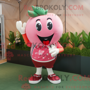 Rosa jordbærmaskotkostyme...