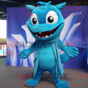 Cyan Barracuda mascot...