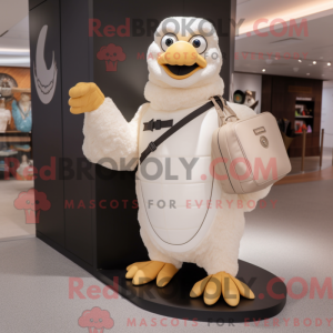 Cream Eagle mascot costume...