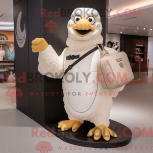 Cream Eagle maskot kostume...