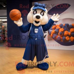 Navy Basketball Ball maskot...