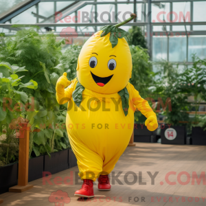 Gul peber maskot kostume...