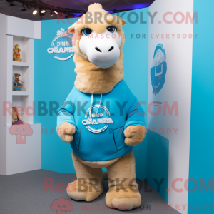 Cyan Camel-maskotdraktfigur...