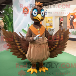 Brown Peacock mascot...