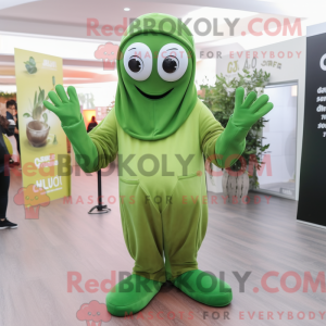 Olive Squid mascot costume...