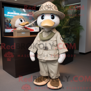 Beige Mandarin mascot...